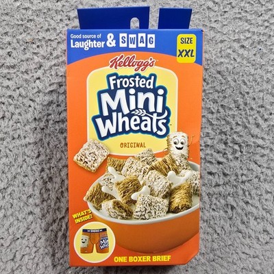 SWAG Frosted Mini Wheats Boxer Briefs Mens 2XL XXL Orange Stretch CEREAL NWD