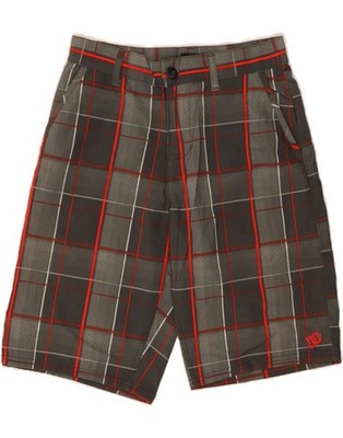 DC Jungen Chino Shorts 13-14 Jahre W26 grau kariert Polyester UI06
