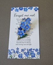 Forget Me Not Pin Badge Brooch