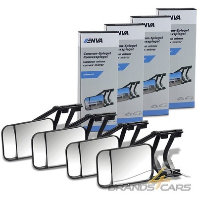 4x ENVA UNIVERSAL ZUSATZSPIEGEL FÜR WOHNWAGEN CARAVANSPIEGEL KONVEXSPIEGEL PKW