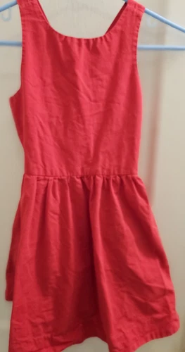 Vestito bambina Kate Spade con fiocchi taglia 7 rosso chiaro
