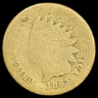 1863 Indian Head Cent - Antique United States of America 1c Penny Coin