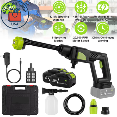 #ad 21V Cordless Pressure Washer 435PSI Portable Cleaner Kit $154.42