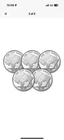 1 oz Buffalo Silver Round .999 fine Silver Bullion 1 Troy Ounce 5 Coins total