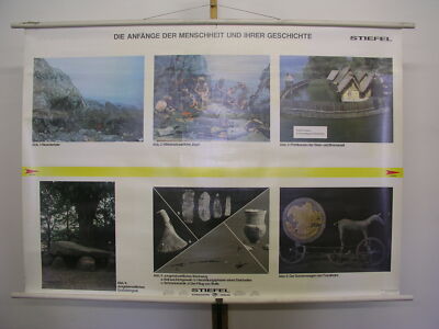 Ägyptische Hochkultur Papyrus Sarg Ramses Mumien ~1990 Schulwandbild 156x110cm