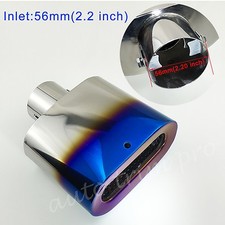 Car Rear Muffler Tail Exhaust Throat Endpipe Tip Cover For 55mm 2.2 Inch Caliber