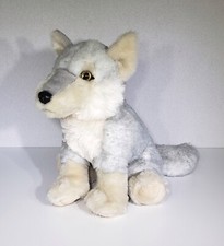 The Petting Zoo Realistic Gray Wolf Very Soft Plush Stuffed Animal Toy 12" EUC
