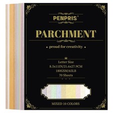 Parchment Paper - 8.5  x 11  Letter Size Parchment Card Stock 65lb Heavyweigh...