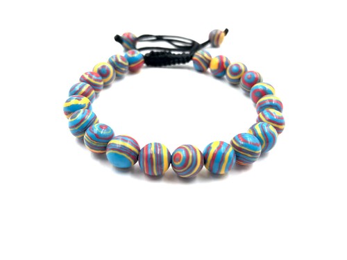 Thread Bracelet 8 mm Beaded Gemstone Adjustable Bracelet 7.5 Inches TB - 第 16/123 張圖片