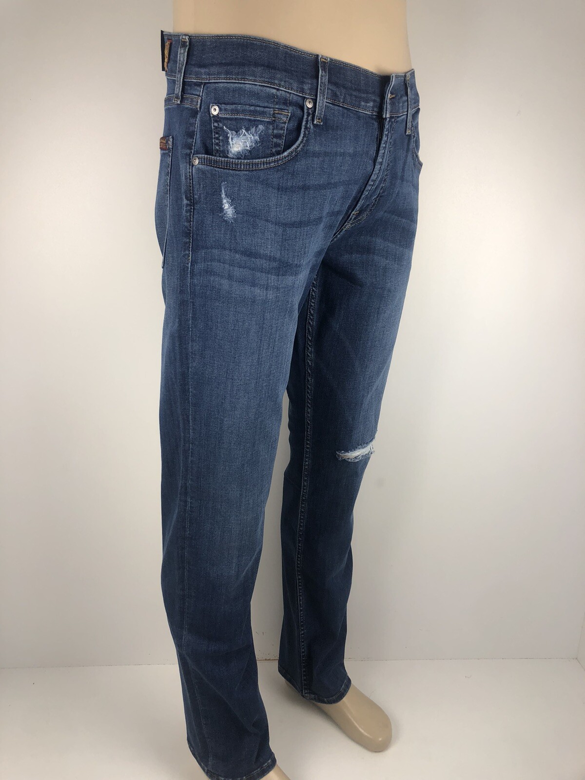 NWT Seven 7 For All Mankind Men’s, 32 X 33, THE STRAIGHT, DISTRESSED, $228, MDR image 2