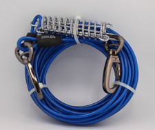 Petbobi Dog Tie-Out Cable up to 250lbs - 30ft Heavy Duty Pet Tether for Yard