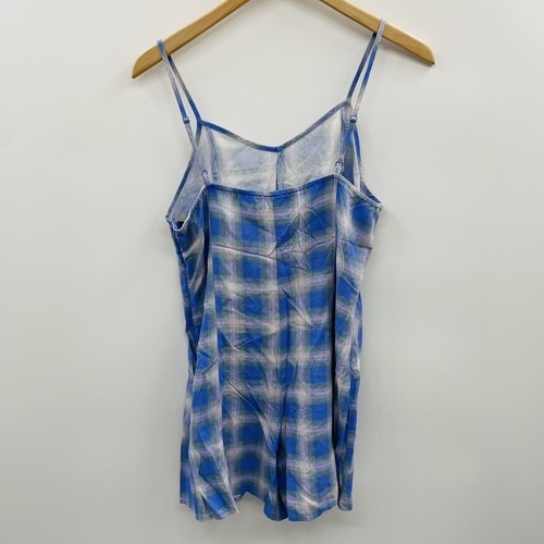 Art Class Youth Girls Size XXL 16/18 Periwinkle Plaid One Piece Romper 2113 - Picture 3 of 7