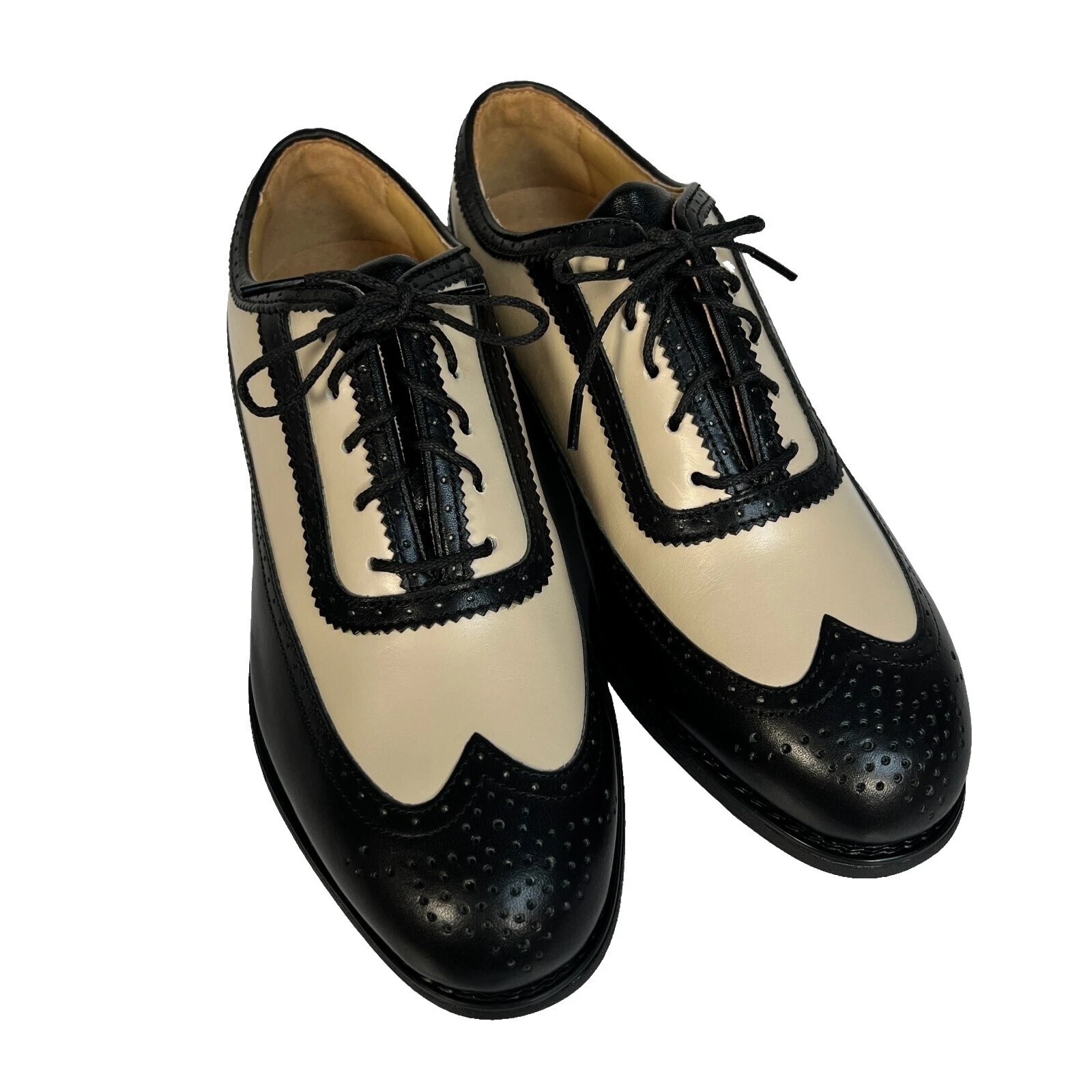 Cabedal de Couro Preto Sapatos de Golfe para Sapato Feminino 7 EUA