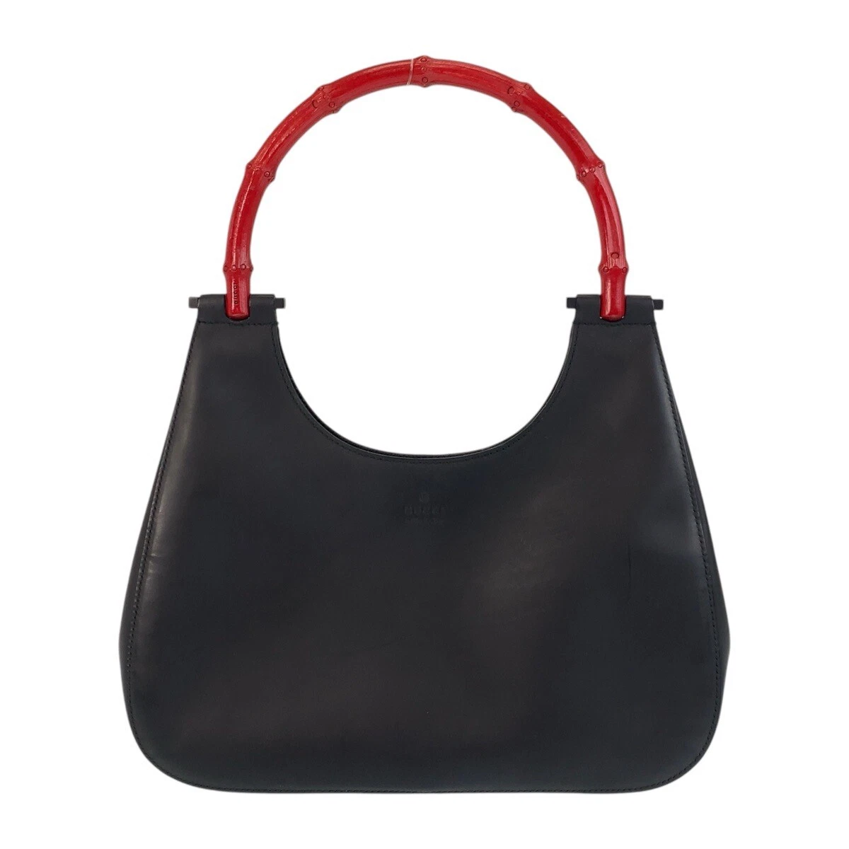 Sac bandoulière GUCCI Bamboo 001 3761 noir noir rouge cuir GG