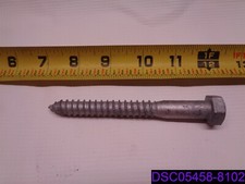 Qty 1 Box of 25: Hillman Galvanized Lag Screw 1/2" x 4-1/2" P/N 812099