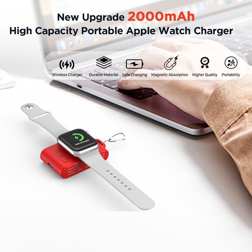 2000mAh Magnetic Charging Dock for Apple Watch Series9, 8, 7, 6, 5, 4, 3,2,1, SE - Picture 7 of 15