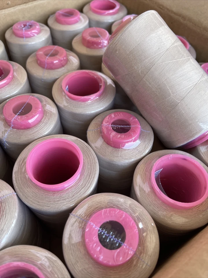 50 Spools TAUPE Serger Multi Purpose Sewing Thread T27 Quality 6000 YDS per Cone - Image 2 of 4