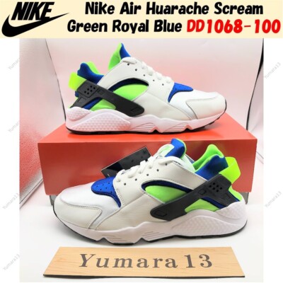 Nike Air Huarache Scream Green Royal Blue DD1068-100 Men's Size