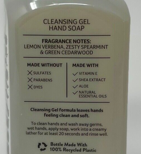 4 NEW BATH & BODY WORKS LEMONGRASS CLEANSING GEL HAND SOAP WASH PUMP 8OZ VERBENA - Picture 5 of 5