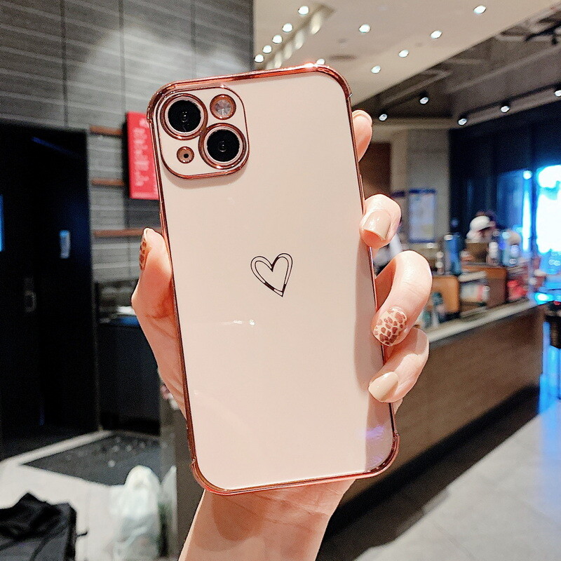 Custodia Per Telefono Con Porta Carte A Forma Di Cuore Rosso Per - Foto 6