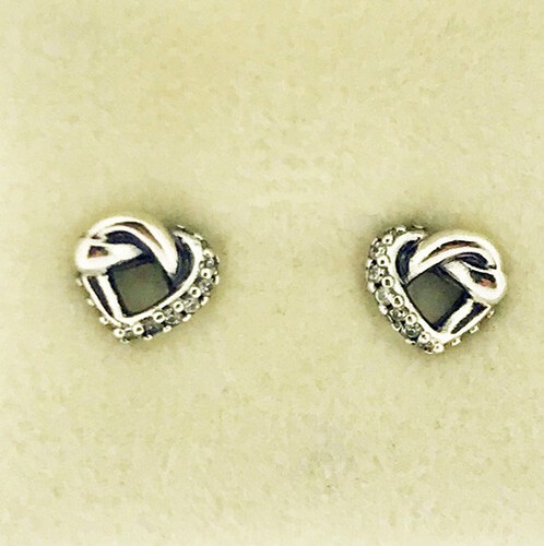 GENUINE PANDORA Knotted Hearts Stud 