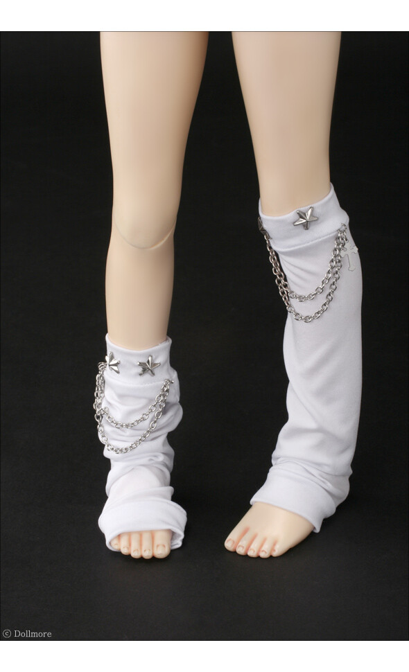 Dollmore 1/4 BJD accessories MSD - Chain+Star Leg Warmer (White