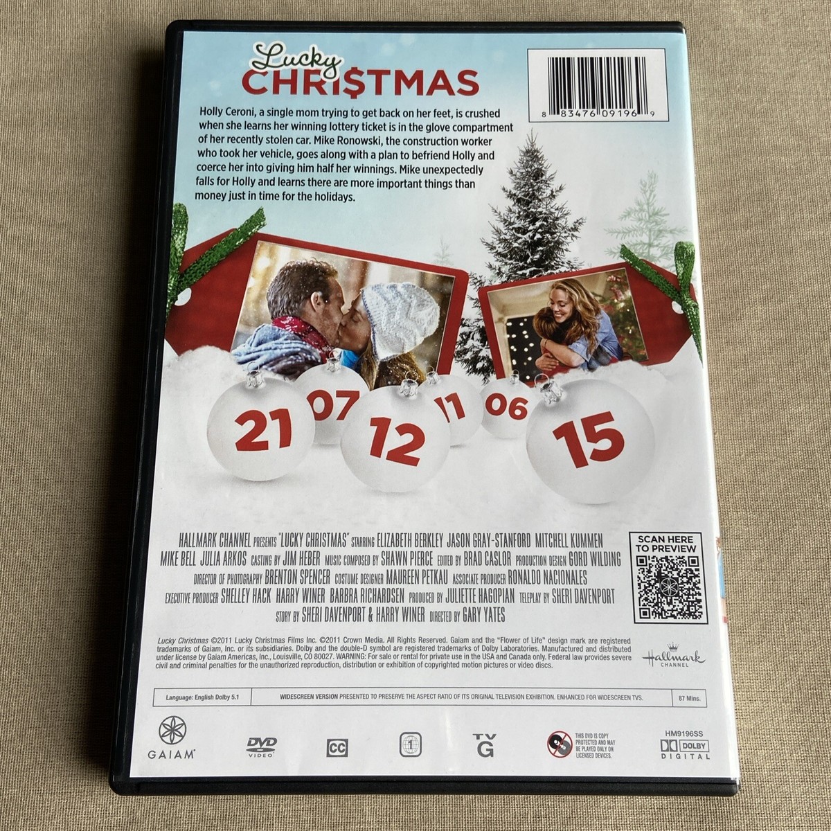 Lucky Christmas (DVD 2011) Hallmark Holiday Elizabeth Berkley