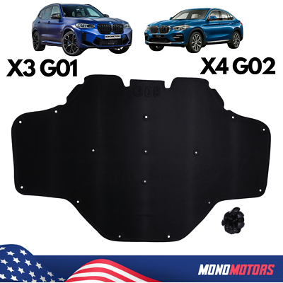 SOUND INSULATING ENGINE LINER HOOD For BMW X3 G01 LCI X4 G02 LCI