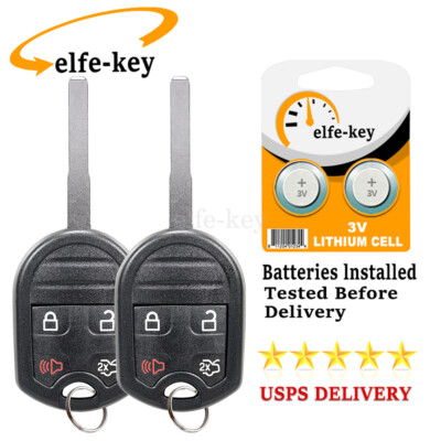 2 For 2015 2016 2017 2018 2019 Ford Fiesta Keyless Entry Remote Car Key Fob 4D63