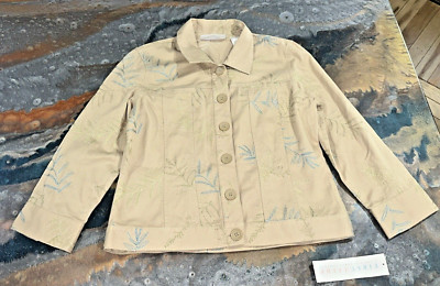 NWT First Issue Ladies Medium Embroidered Button Down Pocketed Light Jacket