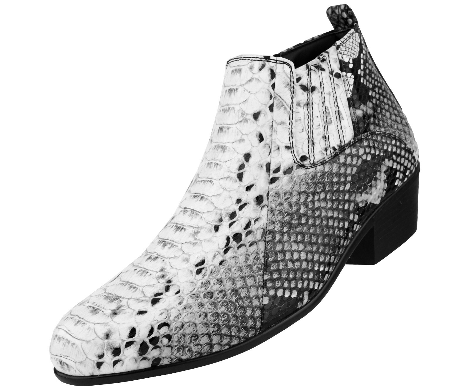 Mens Dress Boots Mens Fashion Boots Mens Ankle Boots Realistic Snake Print eBay