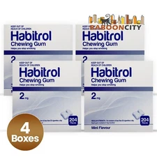 Habitrol Nicotine Gum 2mg MINT Flavor (816 total pieces = 4 boxes) NEW 09/2027