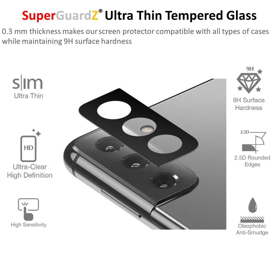 Protector Pantalla Cristal Templado para Cámara Trasera Samsung S21/S21+ Plus/ Ultra Foto 3 de 4