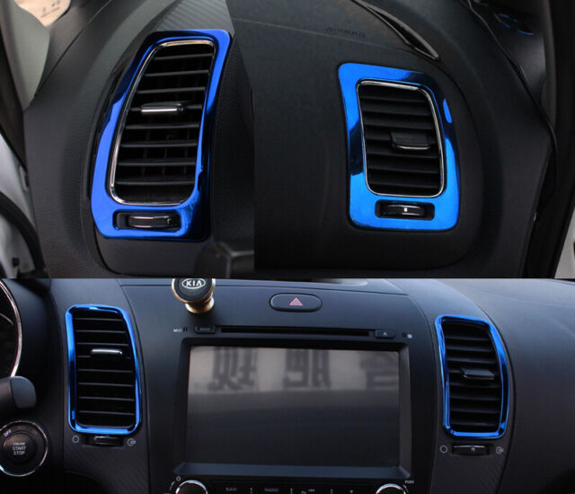 For Kia Forte K3 20162018 Blue steel central console air outlet vent