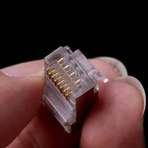 Shielded RJ45 Cat6 Connectors Pass Through Connector Gold Plated Modular Plugs - Afbeelding 5 van 8