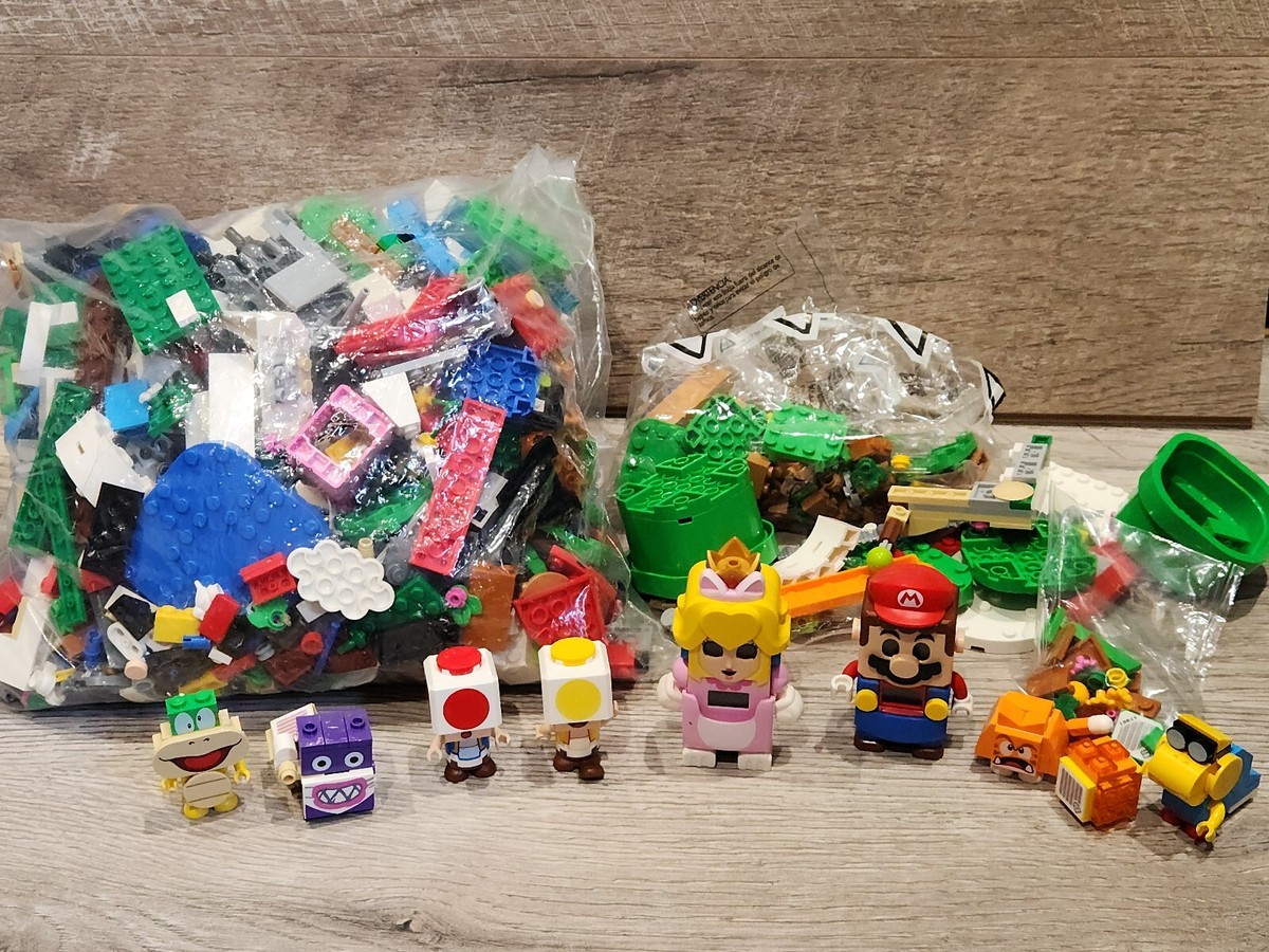 Super Mario And Peach Electronic Lego W/ Lego Mario Set Lot Ships