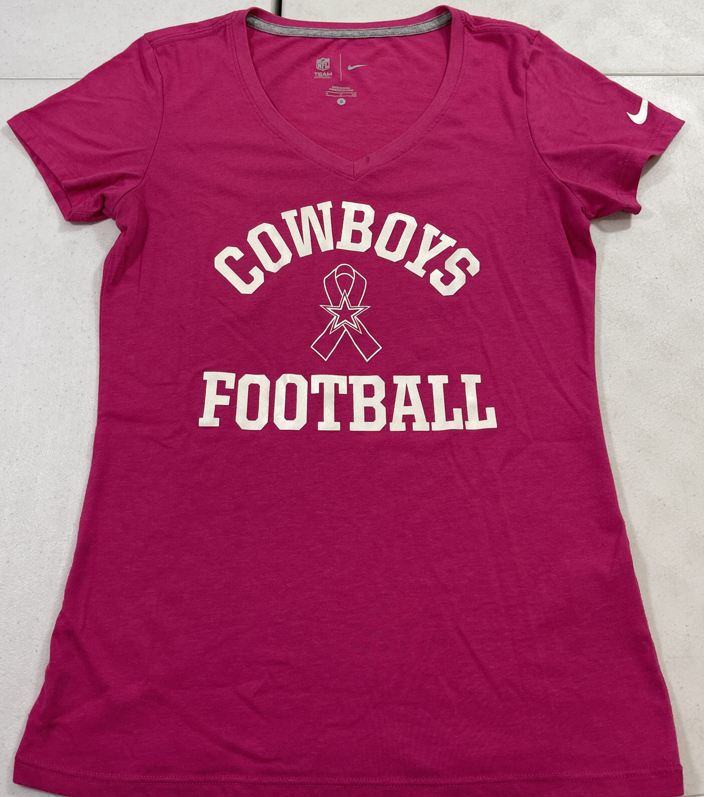 Women's Nike pink Dallas Cowboys breast cancer awareness Shirt Size Small |  eBay