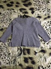 Barbour Wool Grey Lewes Cable Knit Sweater Size S