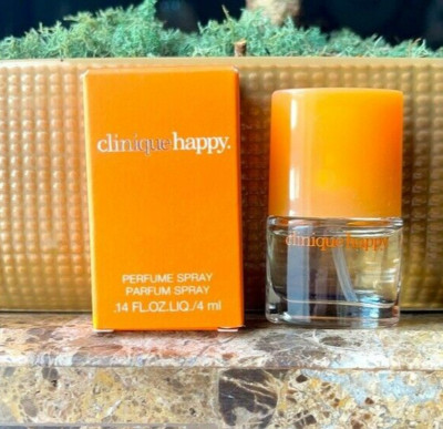 New In Box Clinique Happy Perfume Spray EDP 4 ML/0.14 Oz Fresh Travel Size