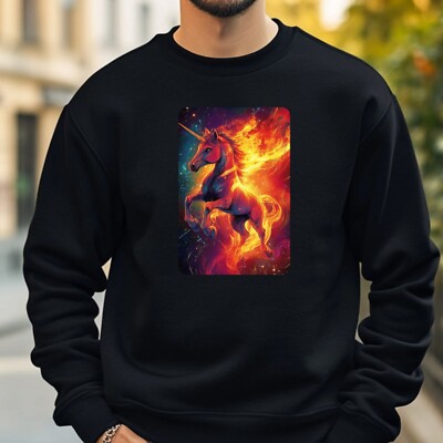 Unicorn On Fire Sweatshirt Cosy And Perfect For Any Occasion S To 4XL