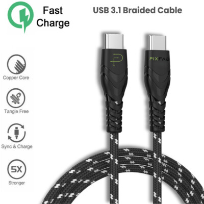 RAVIAD Cavo USB tipo C 1M Nylon Ricarica Rapida per Samsung Galaxy S22