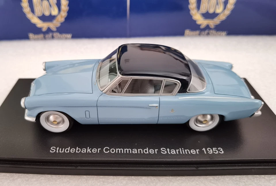 Bos 1/43 Studebaker Commander 1953 Blue #84 - Image 2 of 4