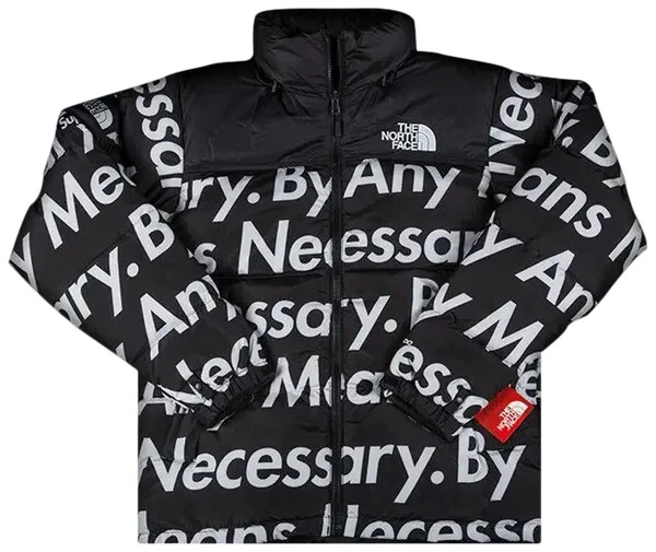 DSWT Supreme X North Face By Any Means noir nécessaire S Small Nuptse TNF