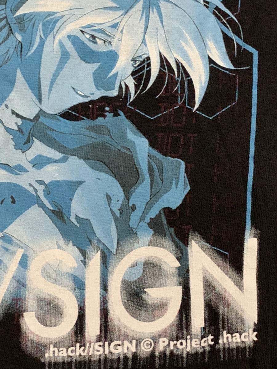 Vintage .hack SIGN Shirt XL Anime Bandai Mimiru Koichi