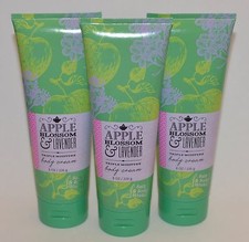 LOT OF 3 BATH  BODY WORKS APPLE BLOSSOM LAVENDER TRIPLE MOISTURE CREAM LOTION