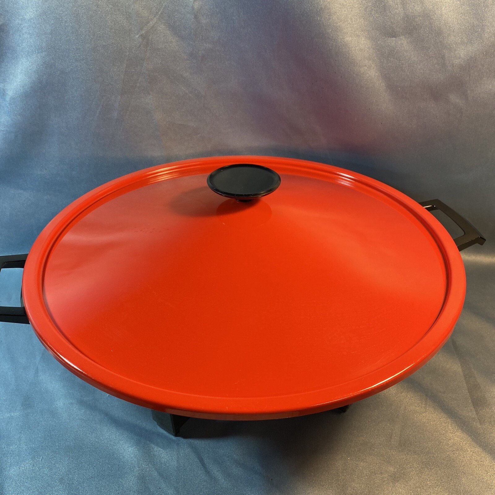 Vintage Mid Century WEST BEND Red Electric Wok 5109 Skillet used TESTED