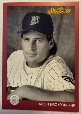 1991 Studio - Scott Erickson #83 Baseball Card Twins RHP