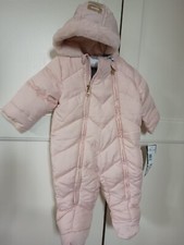 DKNY Jeans - Tutina imbottita bambina 3-6 mesi rosa cipria - firmata