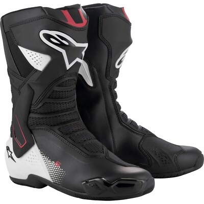 Motorcycle Boots 45 - Alpinestars SMX-6 V3 - Black-White-Red Graphic