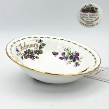 Ciotola ciotolina Coppetta in porcellana Royal Albert con mese FEBBRAIO 900 1970